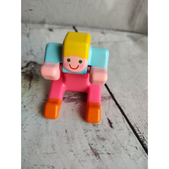 Lot 2 Vintage Mattel 1985 Double Dooz folding transforming block DoubleDooz 80s - Picture 3 of 10